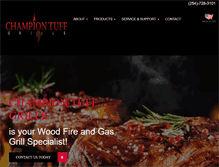 Tablet Screenshot of championtuffgrills.com